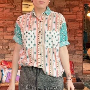 Western Retro Button-down Shirt